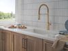 Single Handle Pull-Down Kitchen Faucet With Spring Spout
