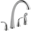 Two Handle Widespread Kitchen Faucet with Spray