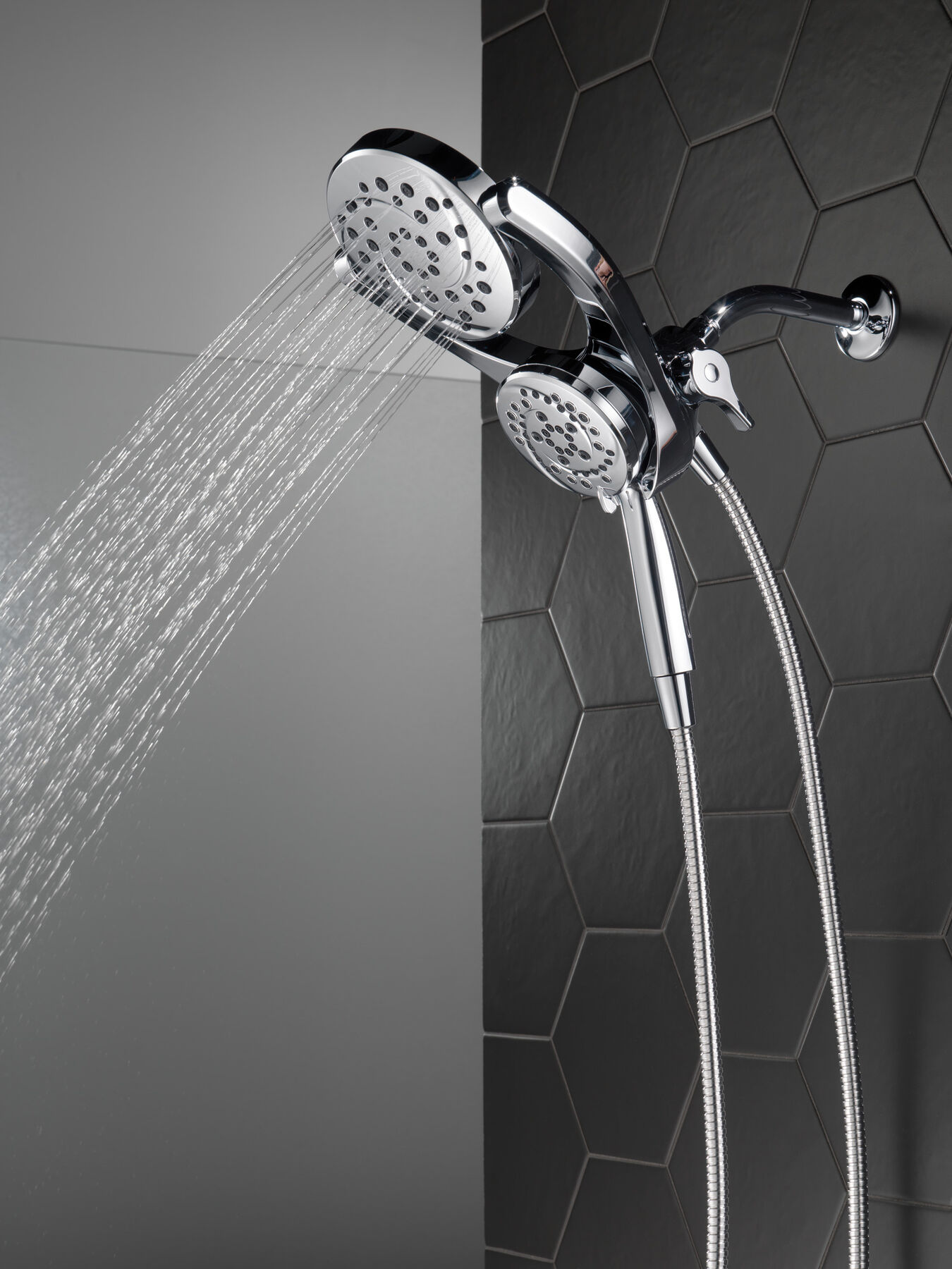 HydroRain&reg; 4-Setting Two-in-One Shower Head