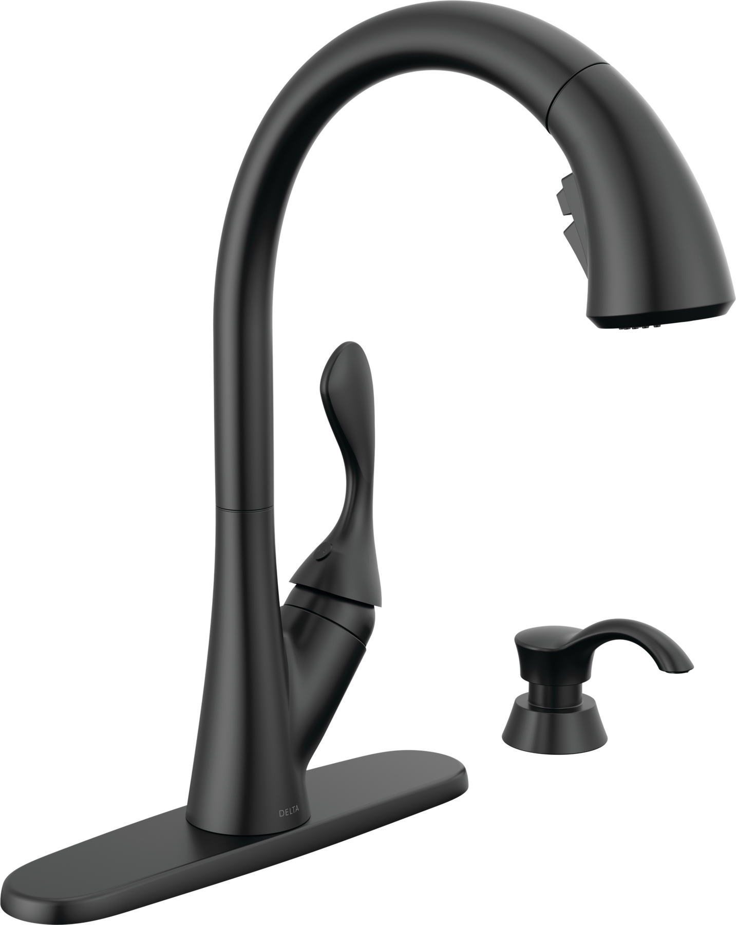 Single Handle Pull-Down Kitchen Faucet with Soap Dispenser and ShieldSpray&reg; Technology