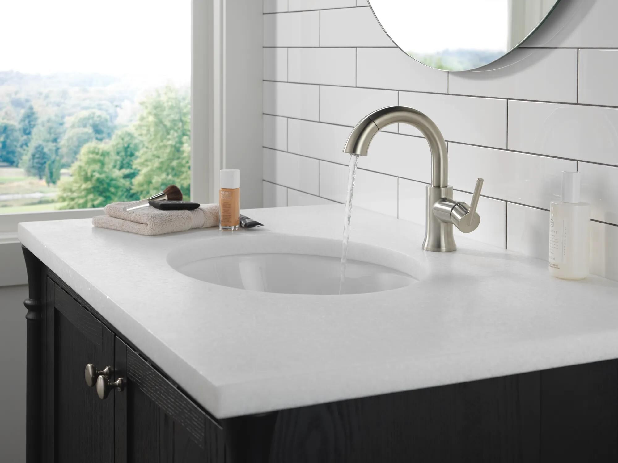 Single Handle Pull-Down Bathroom Faucet in Stainless 559HAR-SSPD