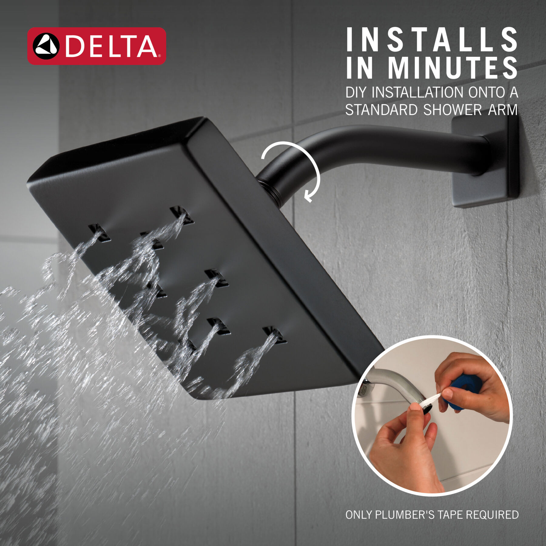 H<sub>2</sub>Okinetic&reg; Single-Setting Metal Raincan Shower Head