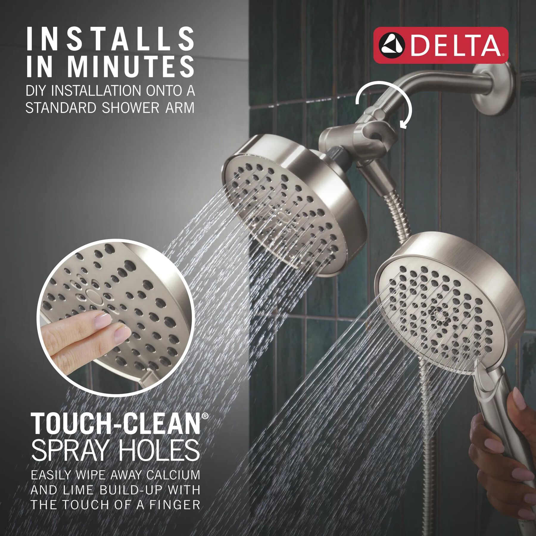 Monitor 14 Series Shower Trim with 5-Setting Combination Showerhead Bundle