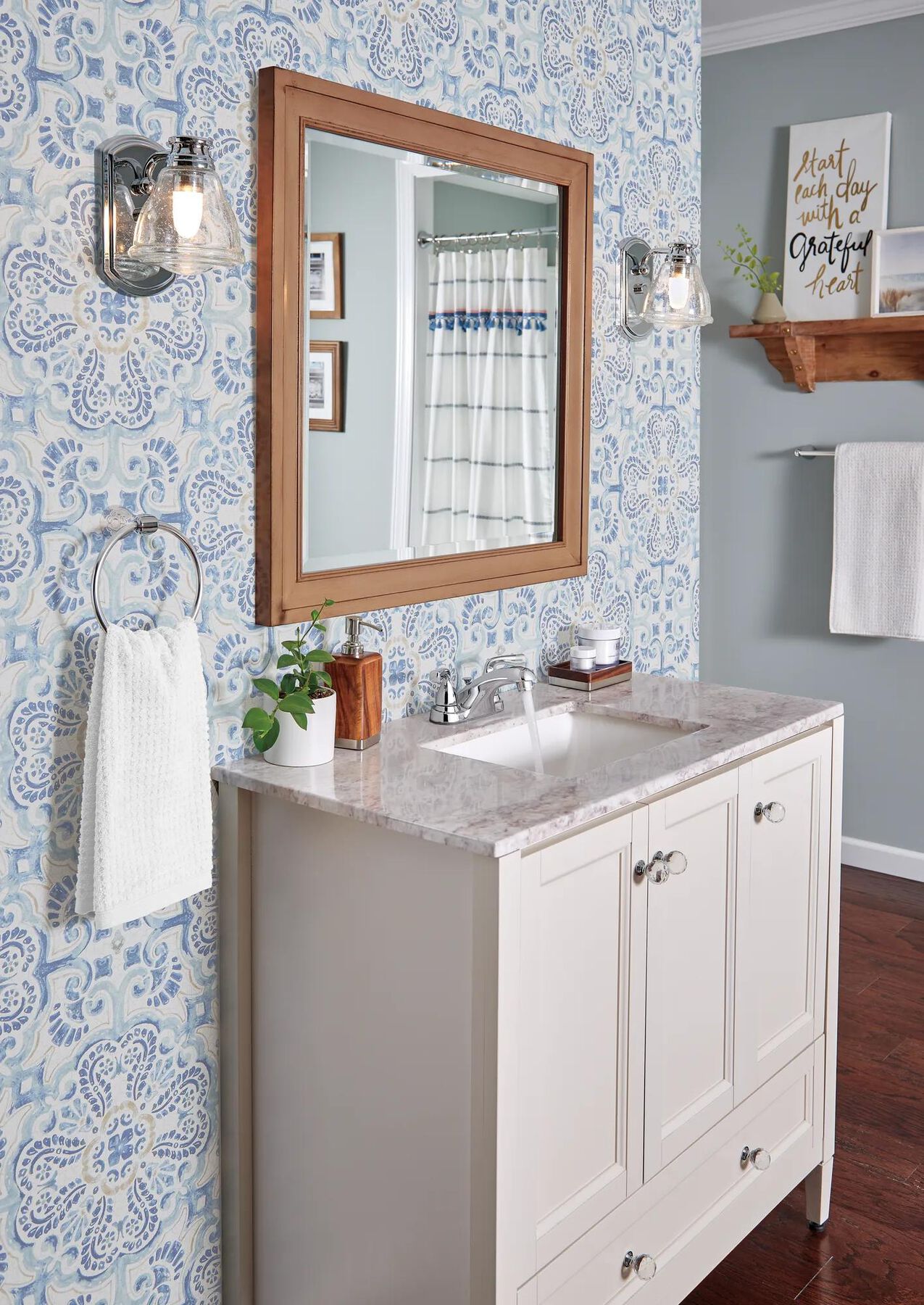 Two Handle Centerset Bathroom Faucet (Recertified)