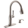 Single Handle Pull-Down Kitchen Faucet with Soap Dispenser and ShieldSpray&reg; Technology (Recertified)