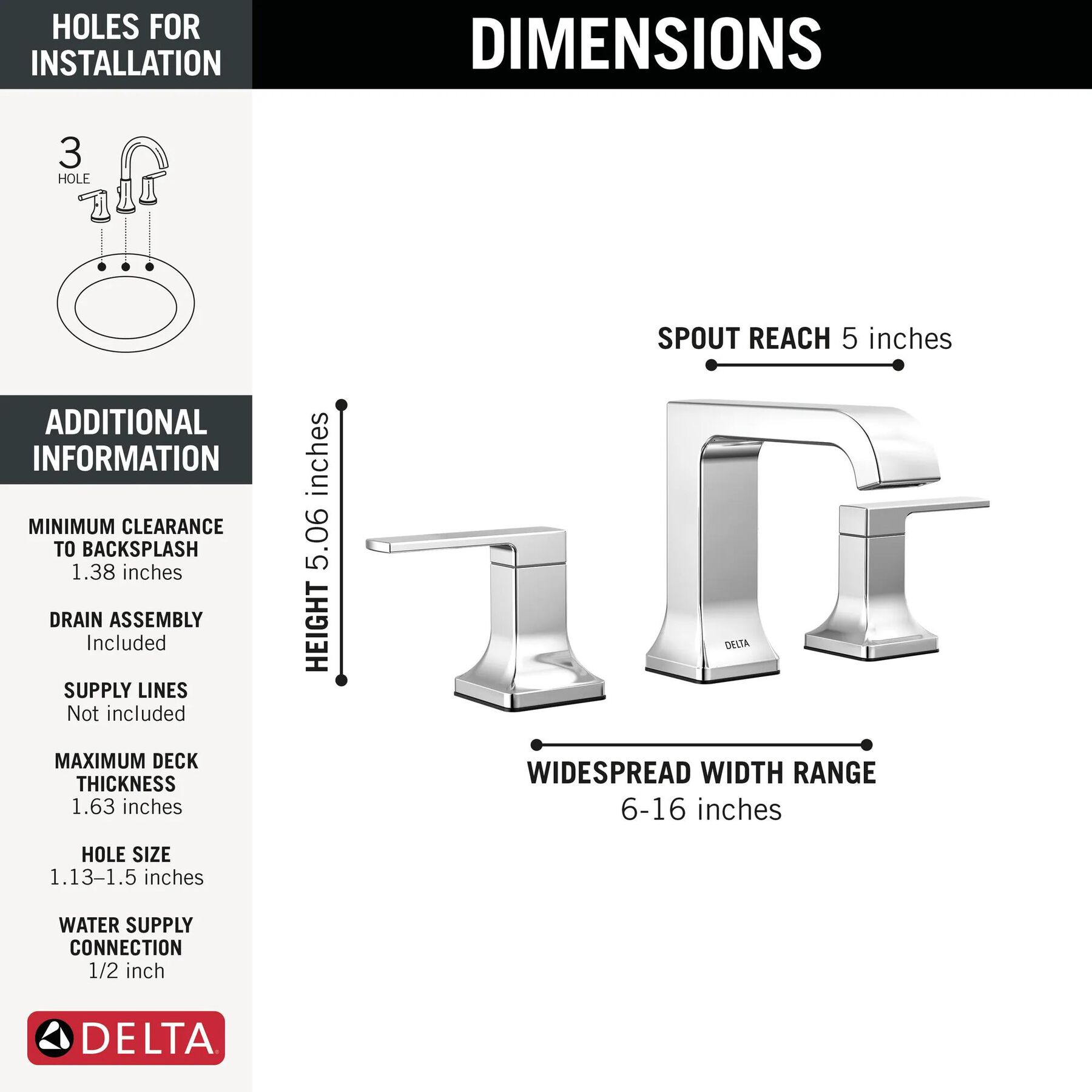 Two Handle Widespread Bathroom Faucet (Recertified)