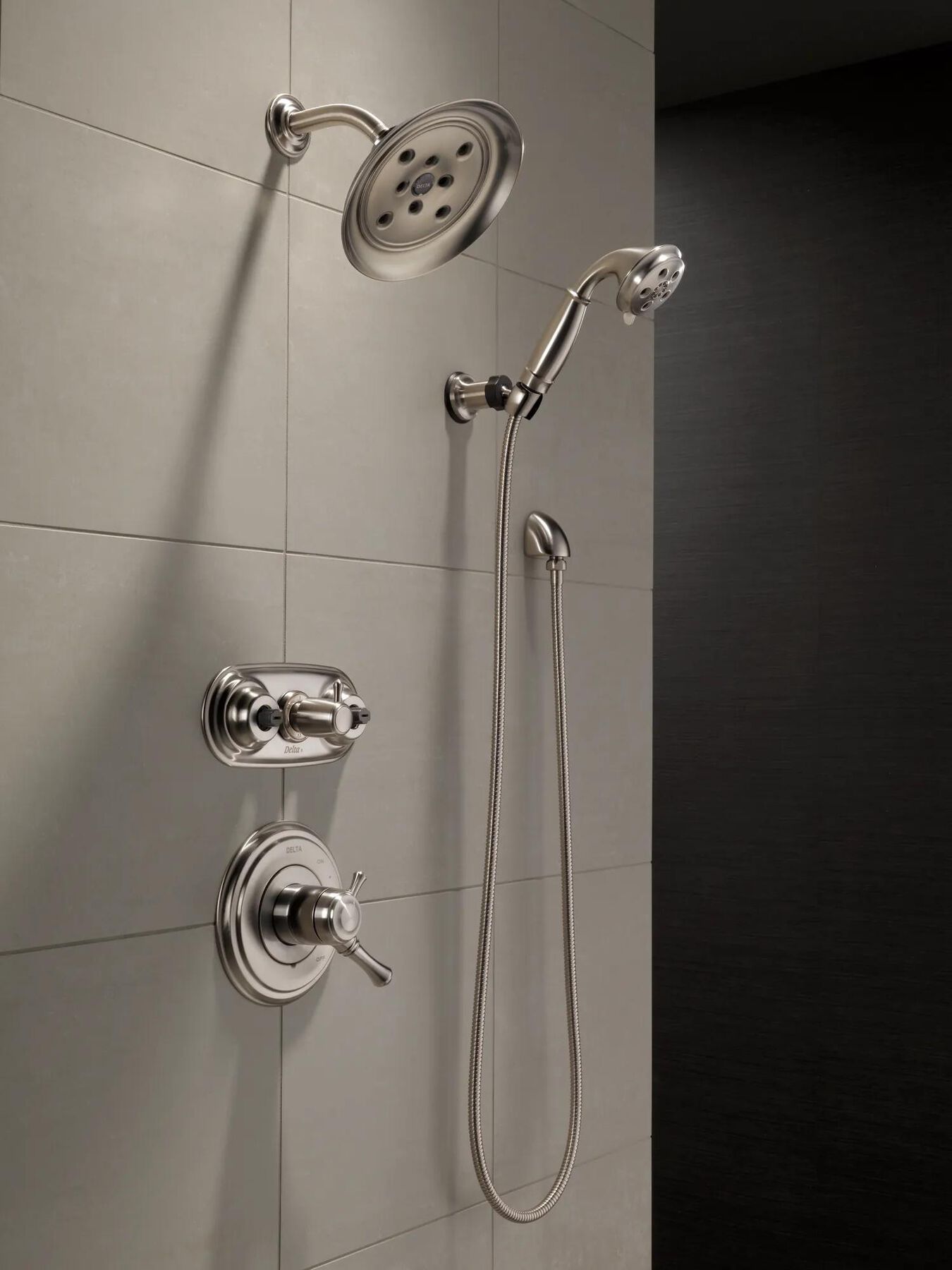H<sub>2</sub>Okinetic&reg; 3-Setting Adjustable Wall Mount Hand Shower