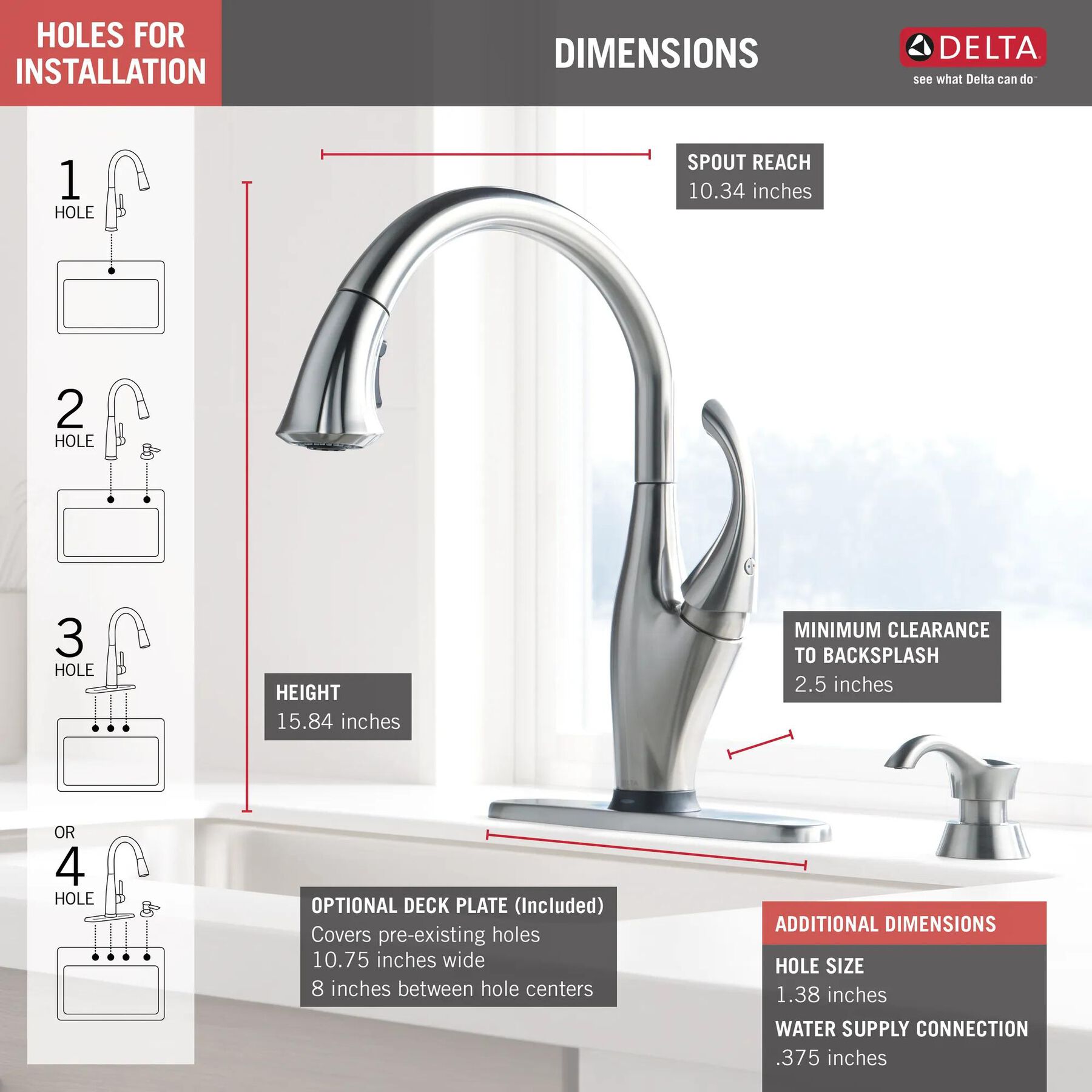 Single Handle Pull-Down Kitchen Faucet with Touch<sub>2</sub>O&reg; Technology and Soap Dispenser