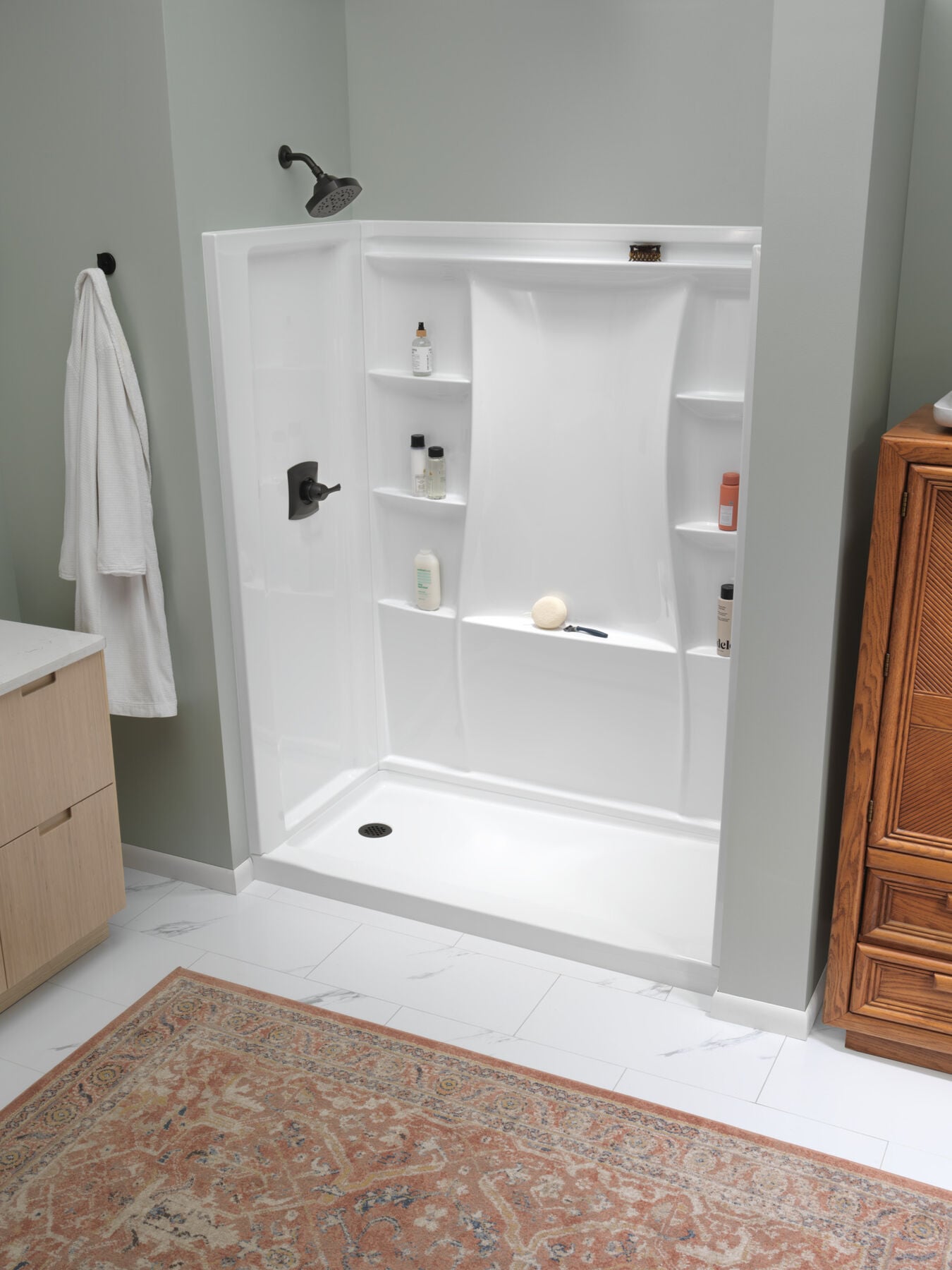 Classic 500 Shower Base 60"x30" Left Drain