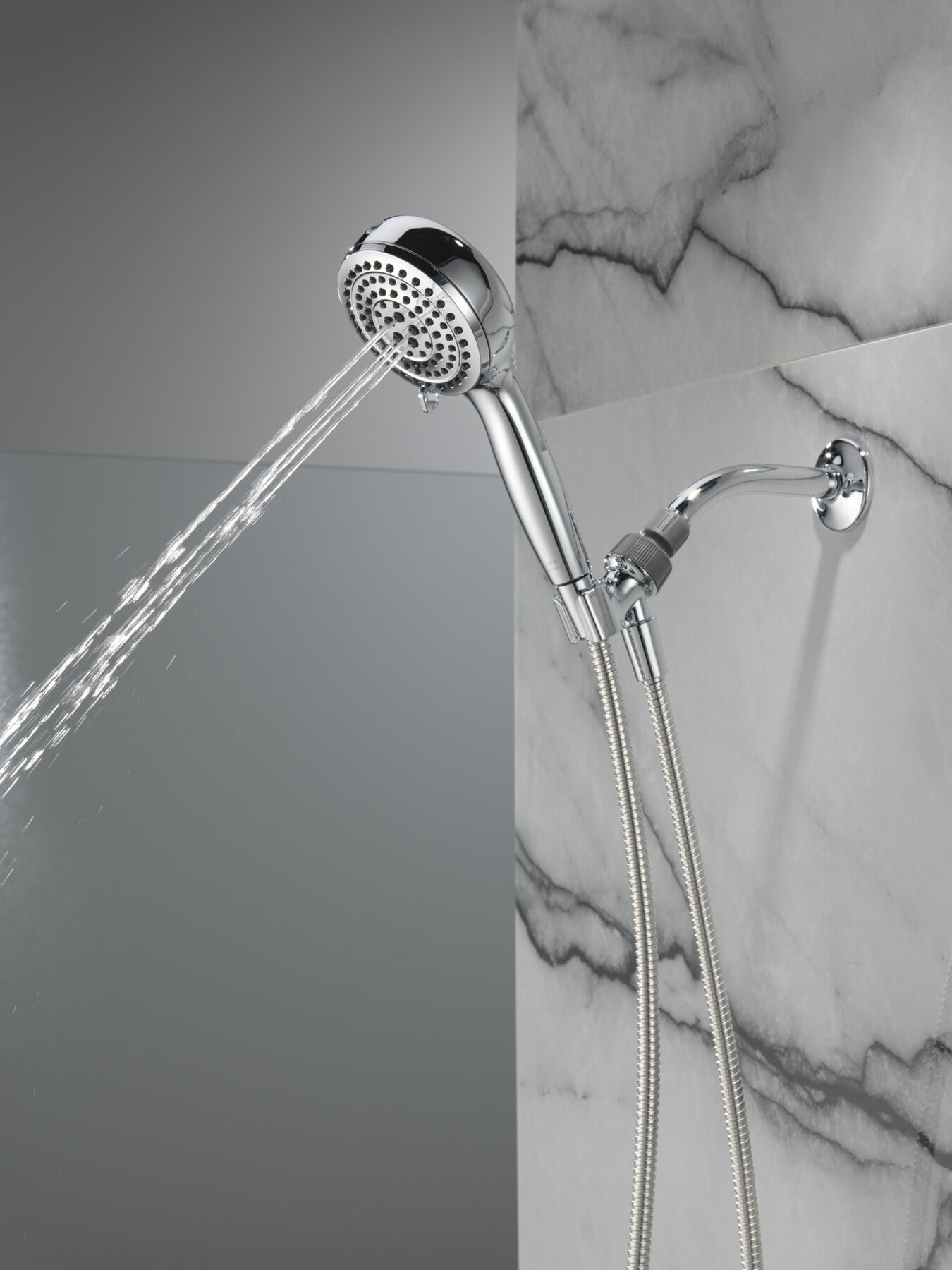 6-Setting Hand Shower with Cleaning Spray