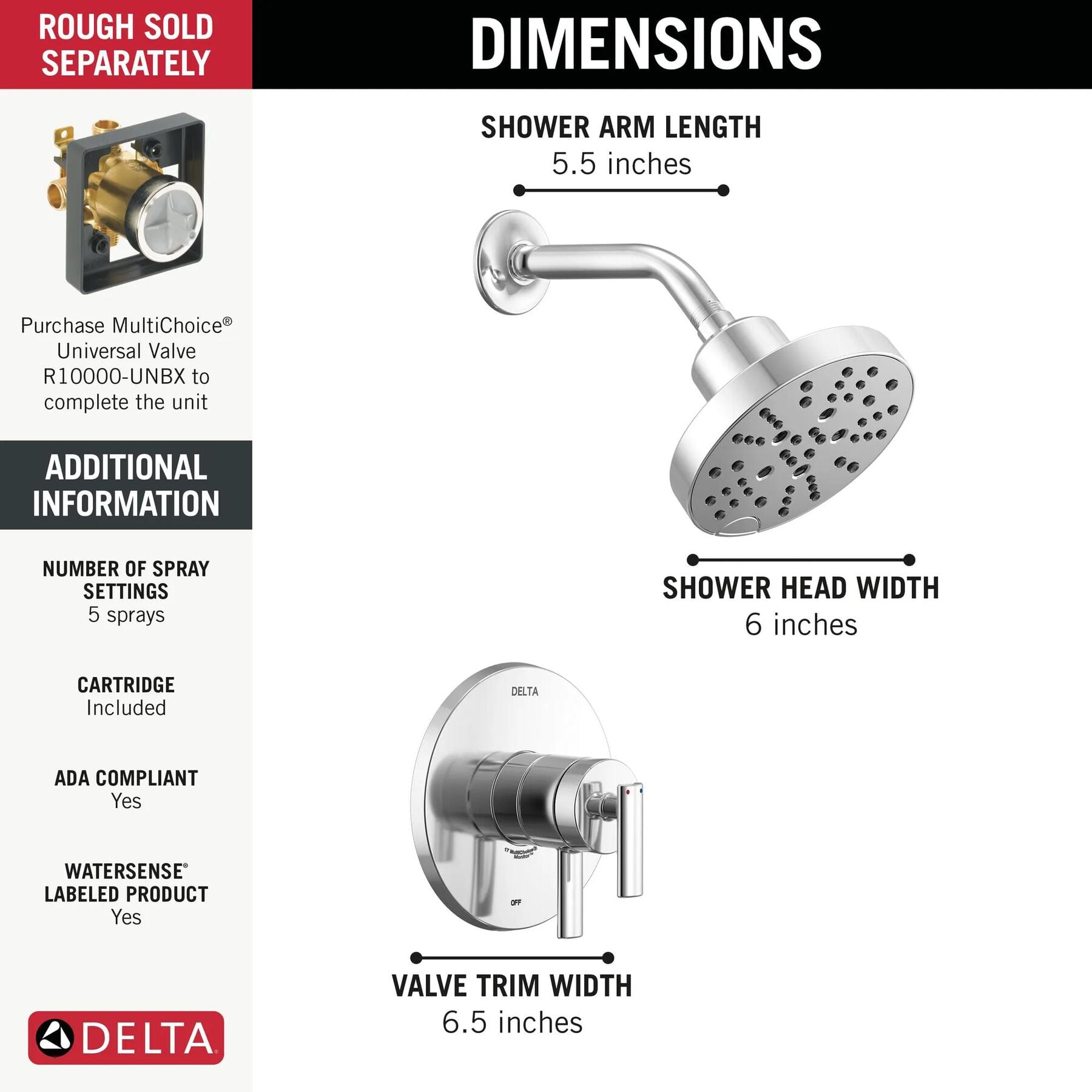 Monitor&nbsp;17 Series Shower Trim