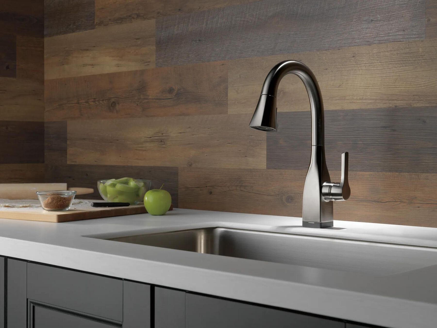 Single Handle Pull-Down Bar/Prep Faucet with Touch