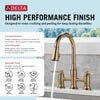 Two Handle Pull-Down Bridge Kitchen Faucet