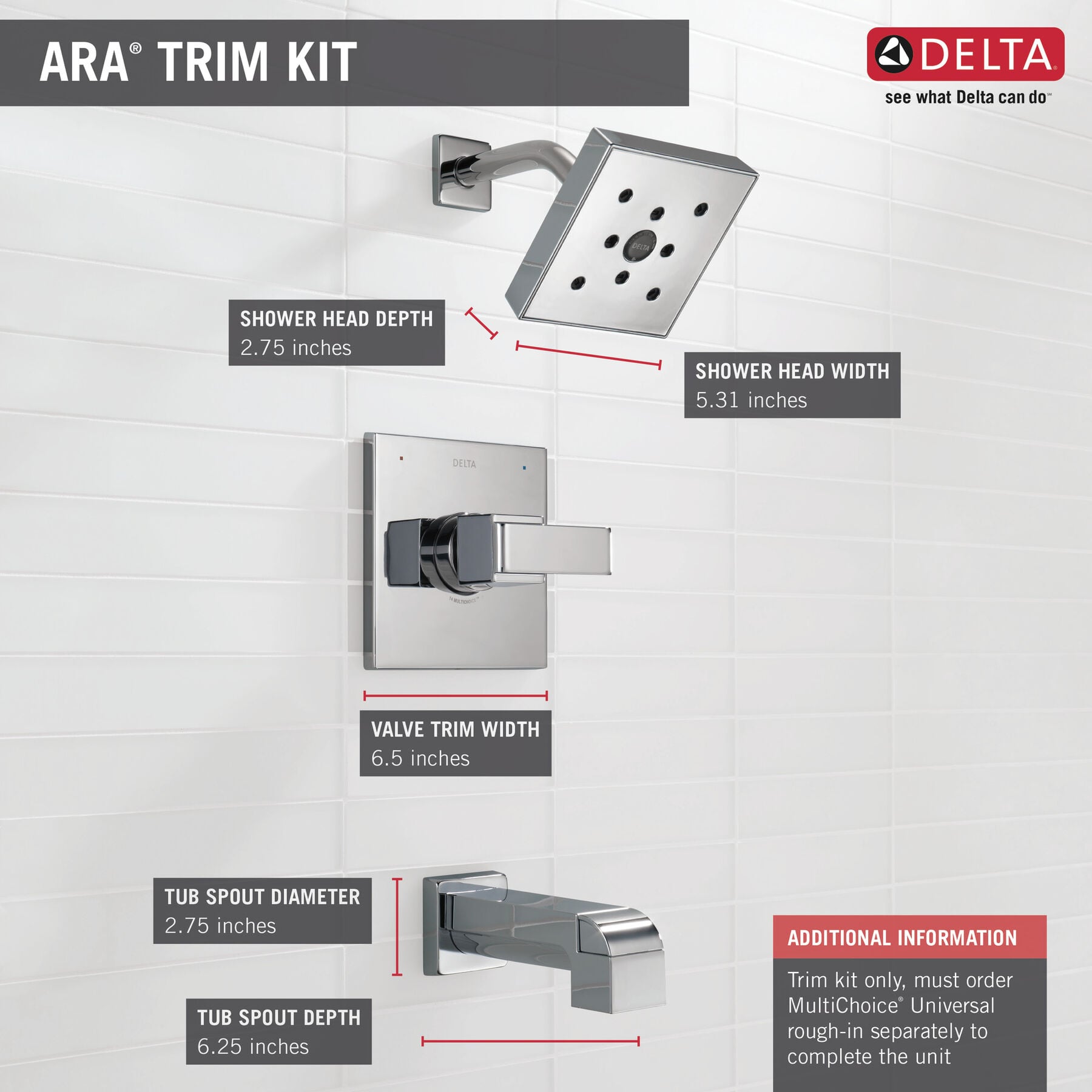 Monitor&reg; 14 Series H<sub>2</sub>Okinetic&reg; Tub & Shower Trim