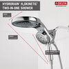 HydroRain&reg; H<sub>2</sub>Okinetic&reg; 5-Setting Two-in-One Shower Head (Recertified)