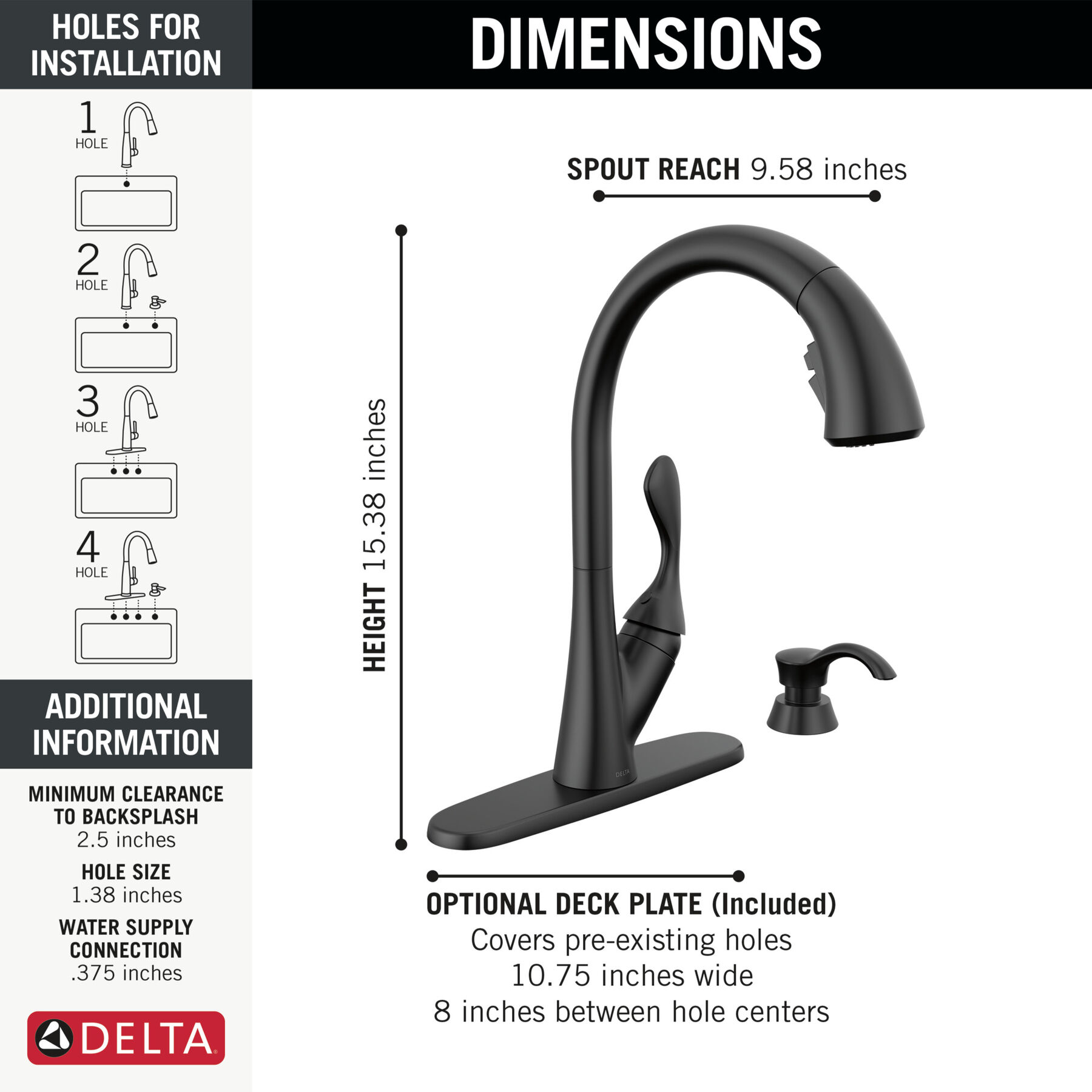 Single Handle Pull-Down Kitchen Faucet with Soap Dispenser and ShieldSpray&reg; Technology