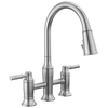 Two Handle Pull-Down Bridge Kitchen Faucet (Recertified)