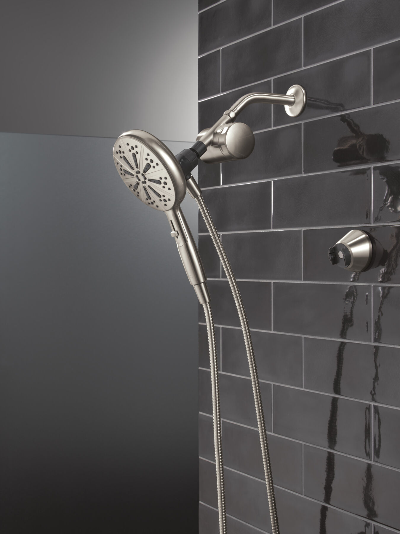 Standard Shower Filter with 6-Setting Showerhead and Mount Bundle
