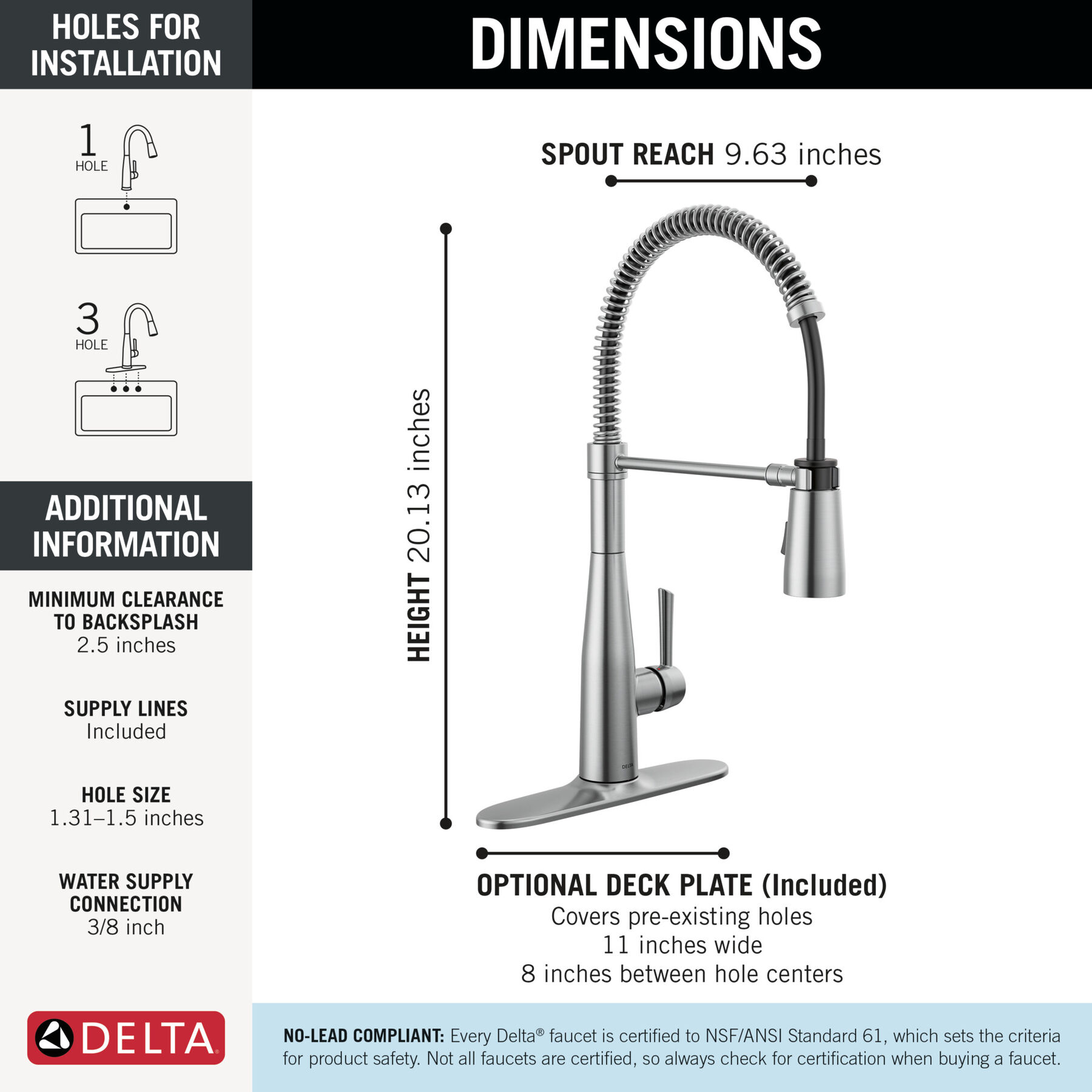 Single-Handle Pull-Down Spring Kitchen Faucet