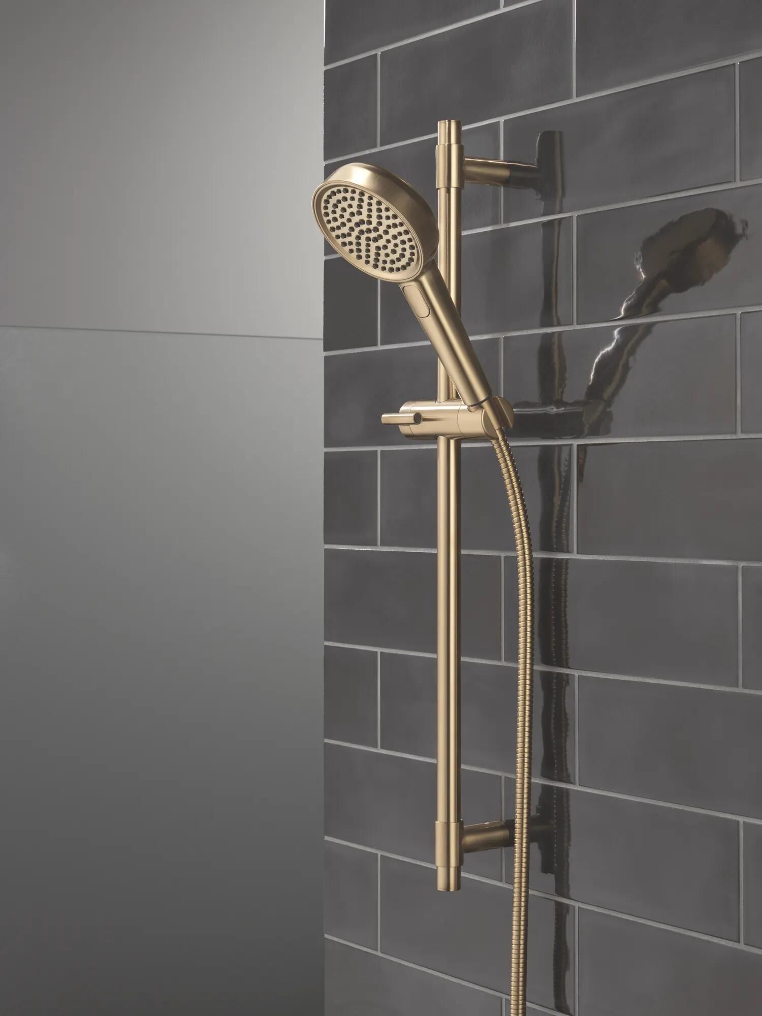 4-Setting Hand Shower with Slide Bar featuring FeatherRain™ Spray