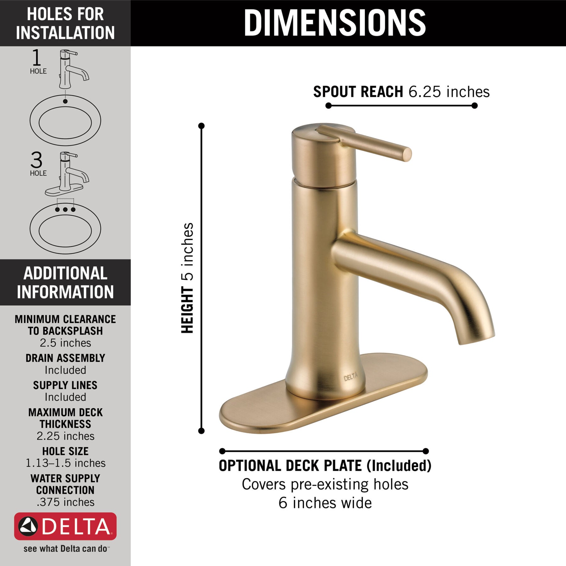 Single Handle Bathroom Faucet (Recertified)