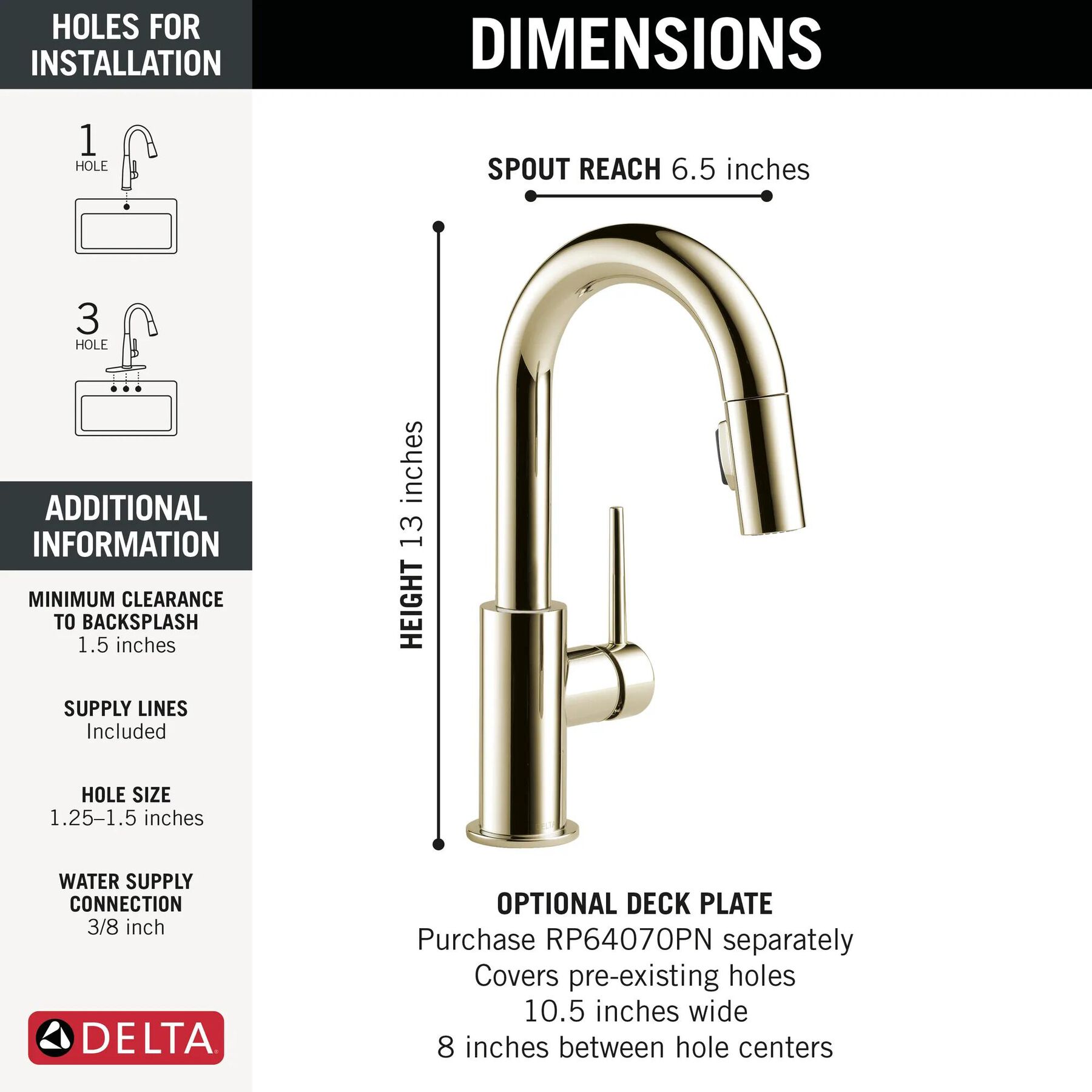 Single Handle Pull-Down Bar / Prep Faucet