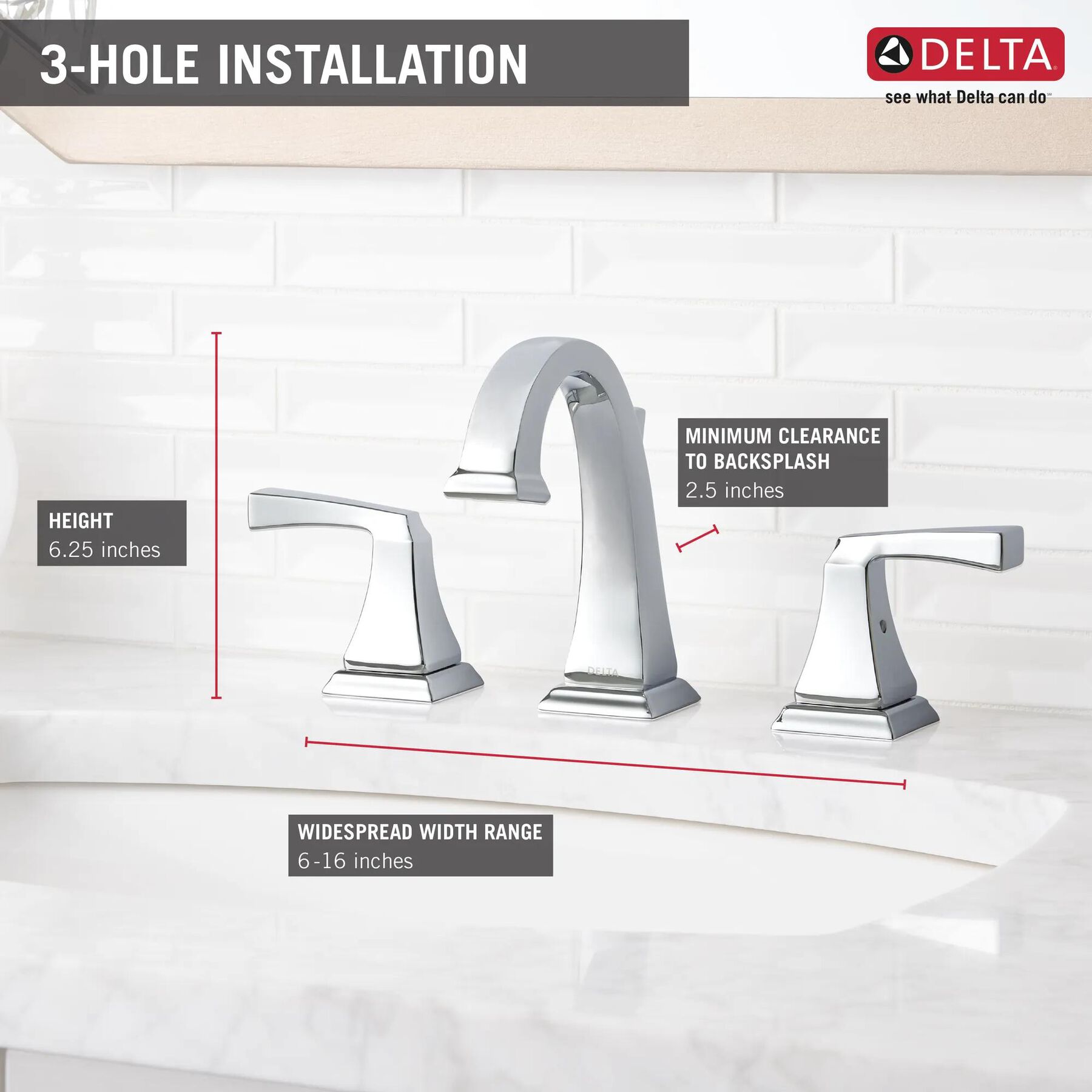 Two Handle Widespread Bathroom Faucet (Recertified)