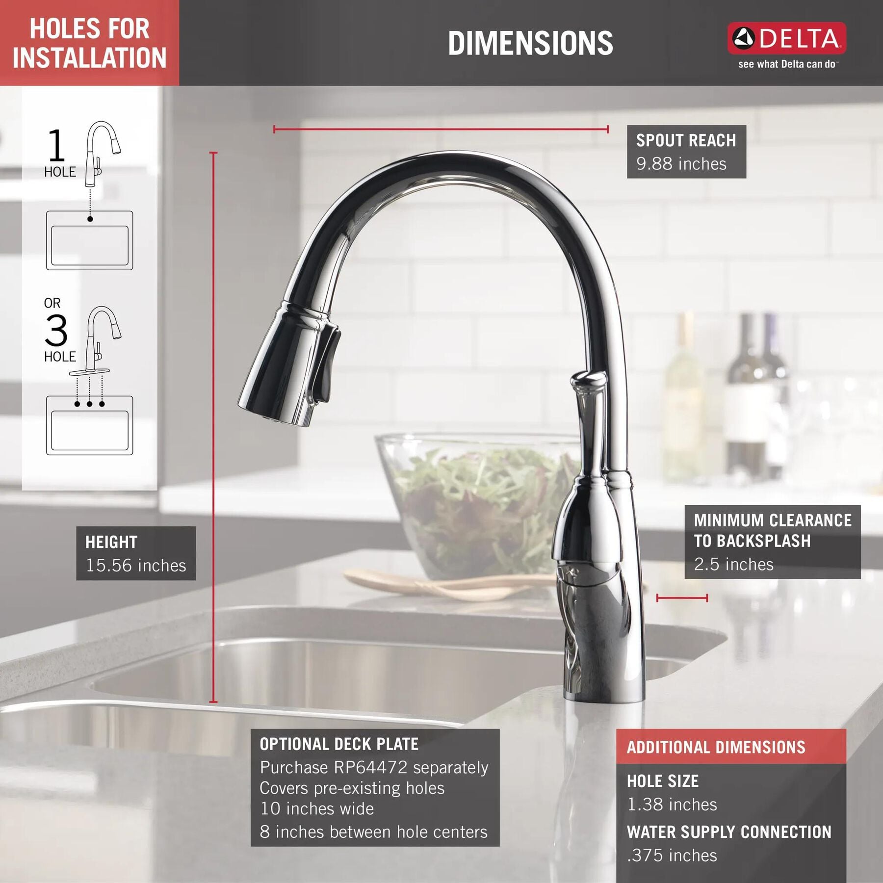 Single Handle Pull-Down Kitchen Faucet