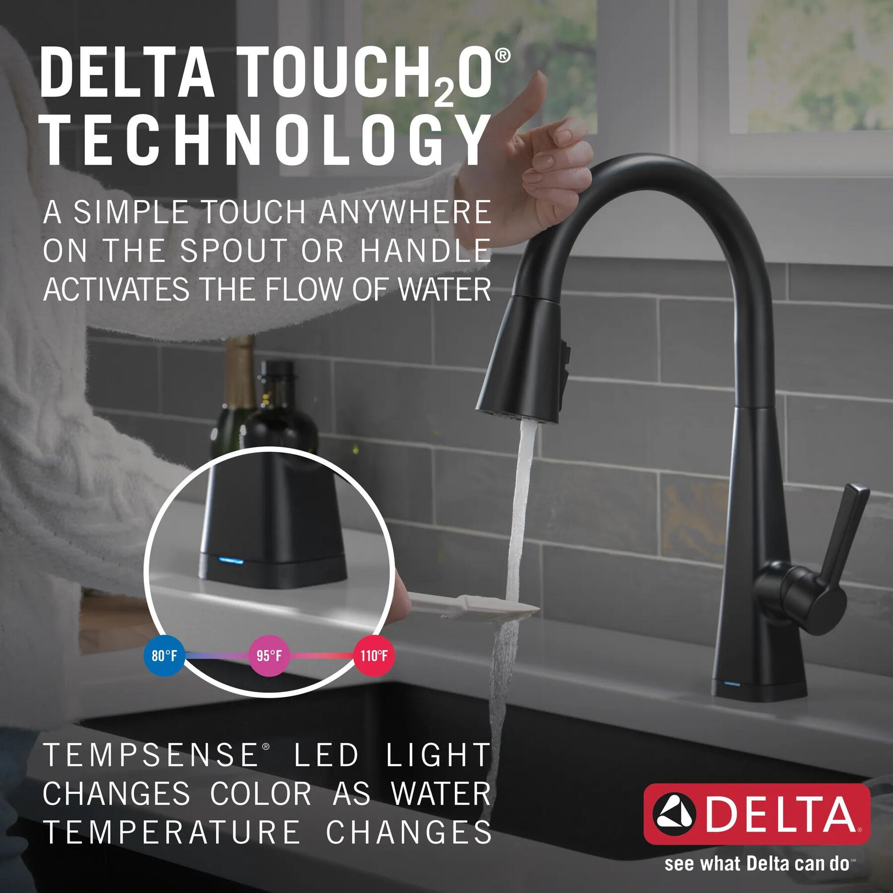 Single-Handle Pull-Down Kitchen Faucet with Touch<sub>2</sub>O&reg; Technology
