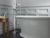 Single Handle Floor Mount Tub Filler Trim with Hand Shower