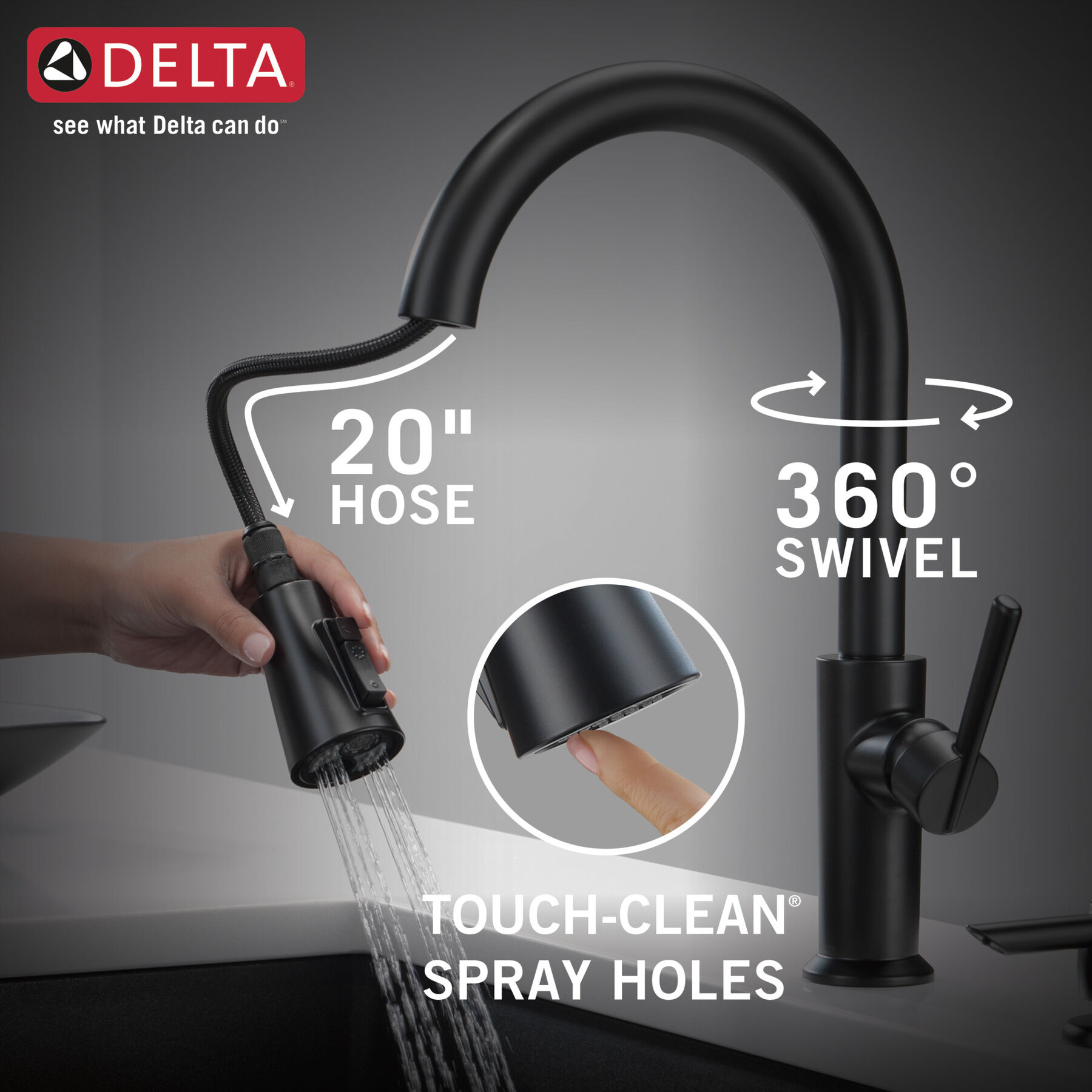 Single Handle Pull-Down Kitchen Faucet with Soap Dispenser and ShieldSpray Technology (Recertified)