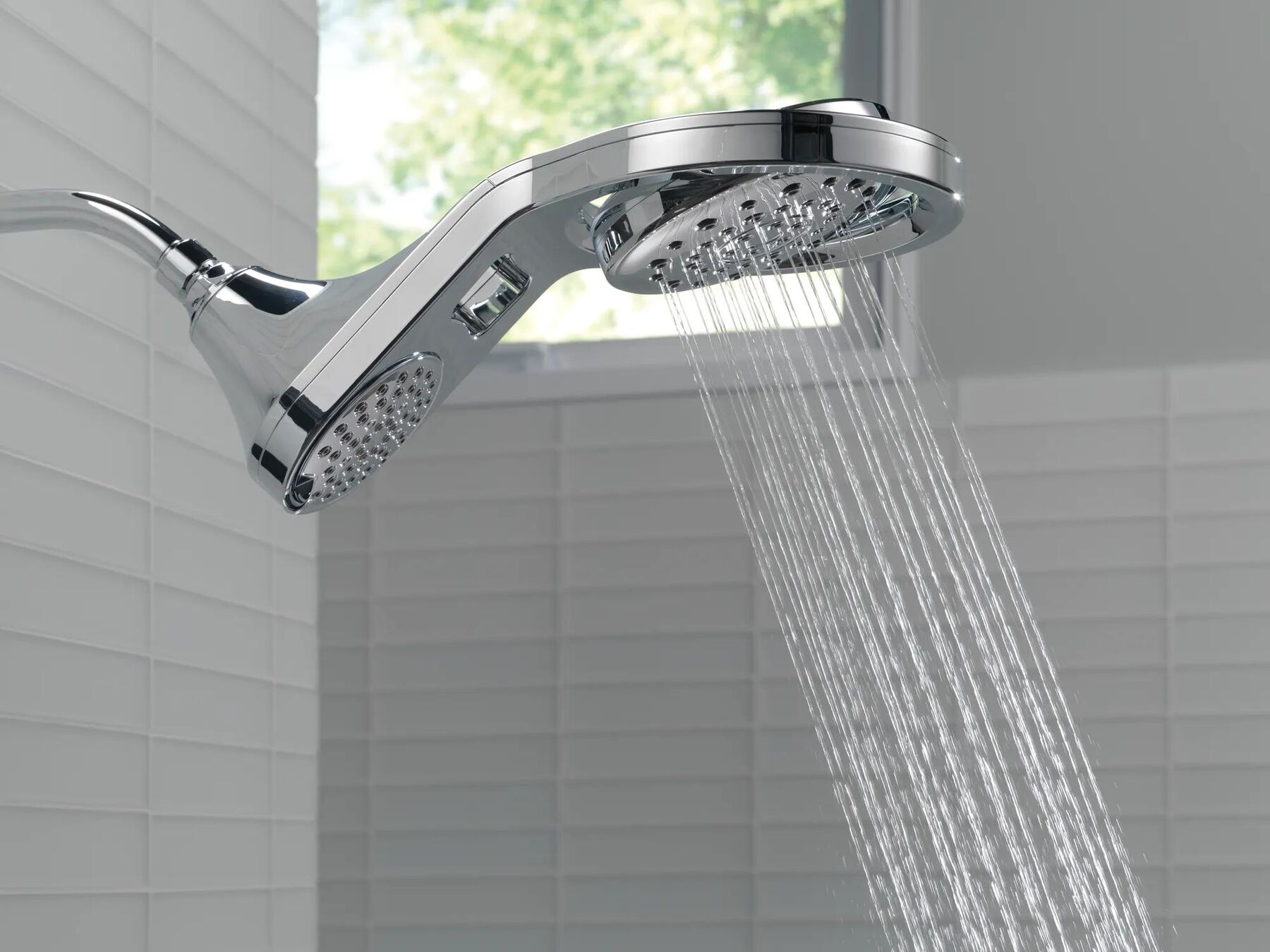 HydroRain&reg; 5-Setting Two-in-One Shower Head