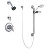 Universal Dual Shower Trim Diverter Hand Shower and Grab Bar