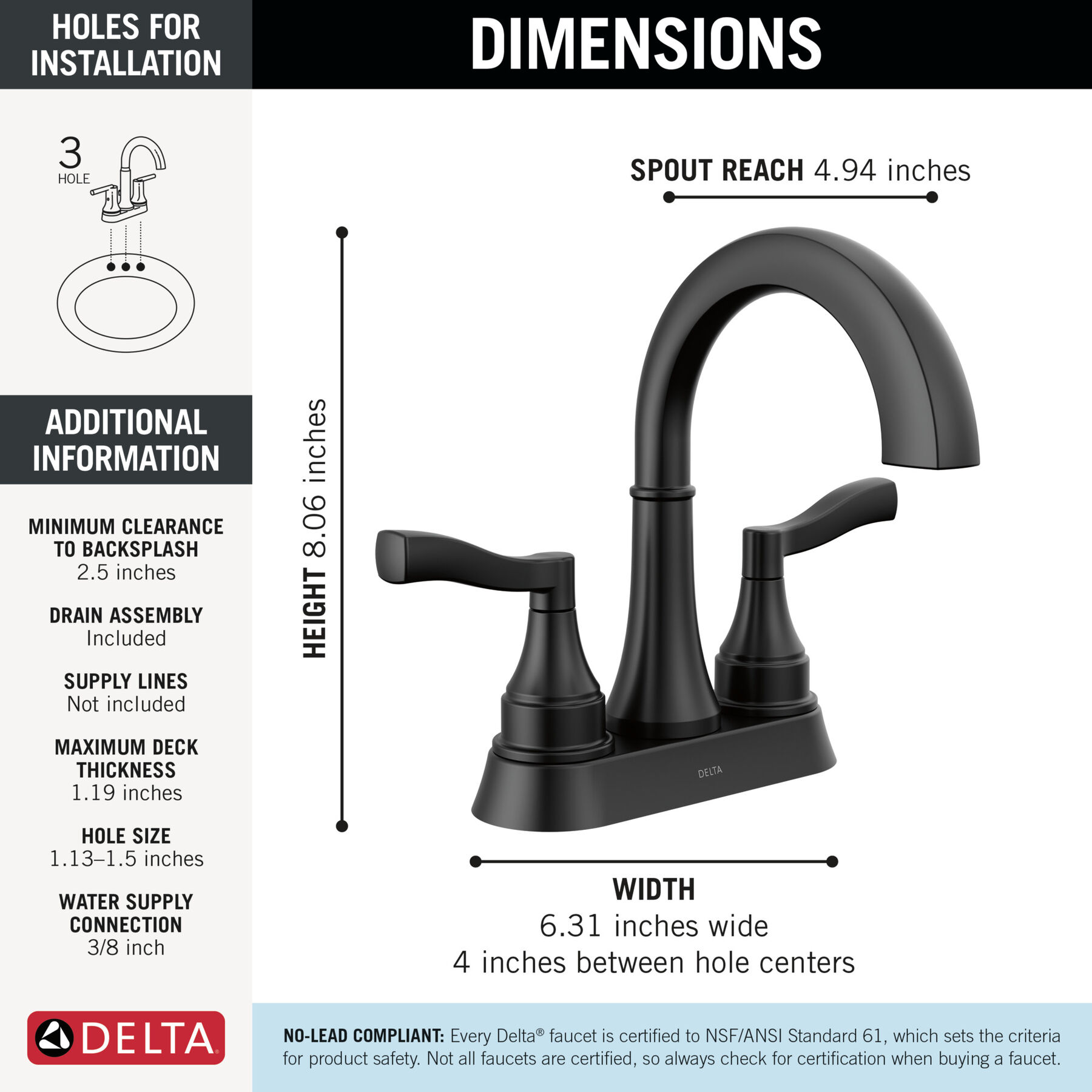 Centerset Lavatory Faucet with 14 Series Shower Trim and Rough Bundle