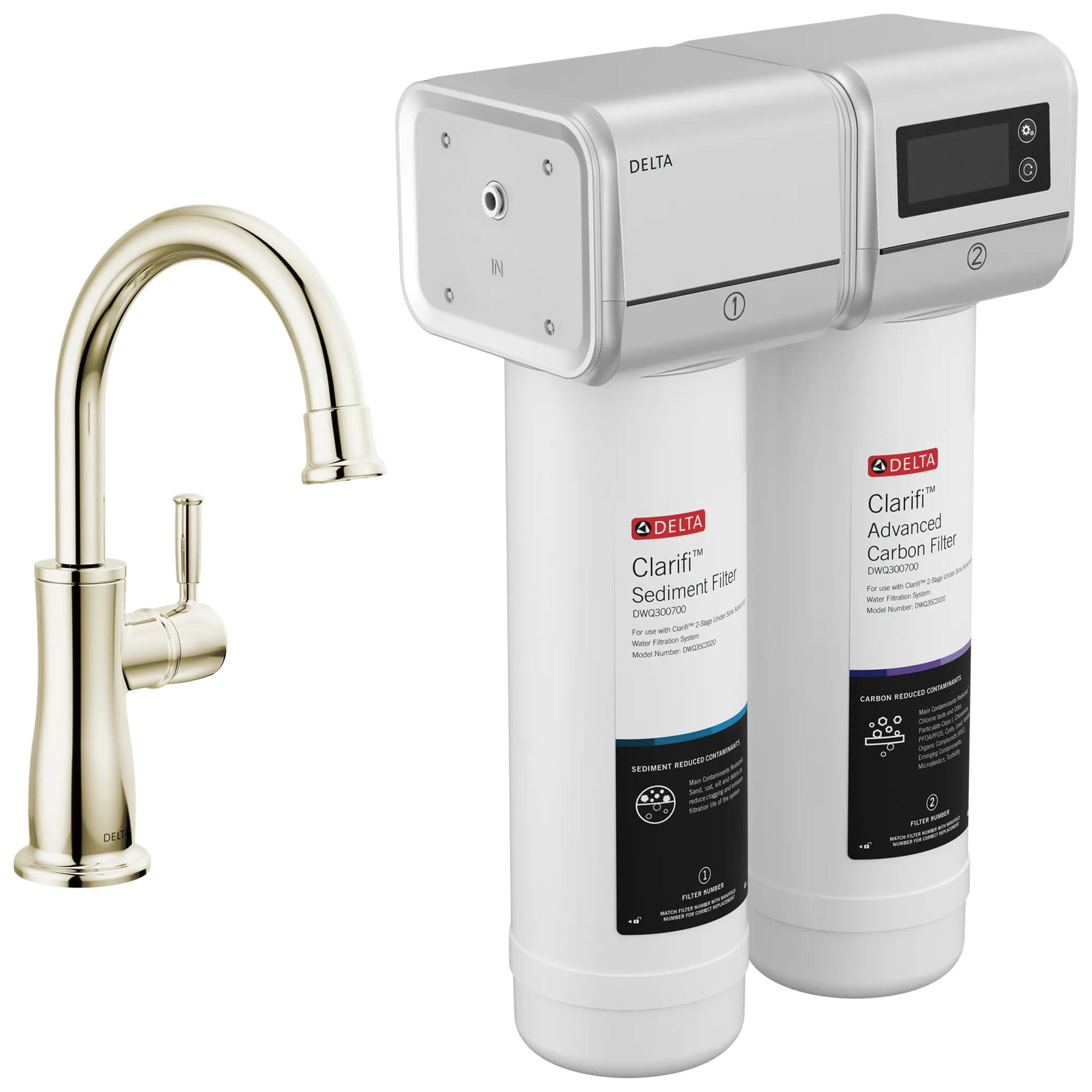 2-Stage Water Filtration System with Beverage Faucet Bundle