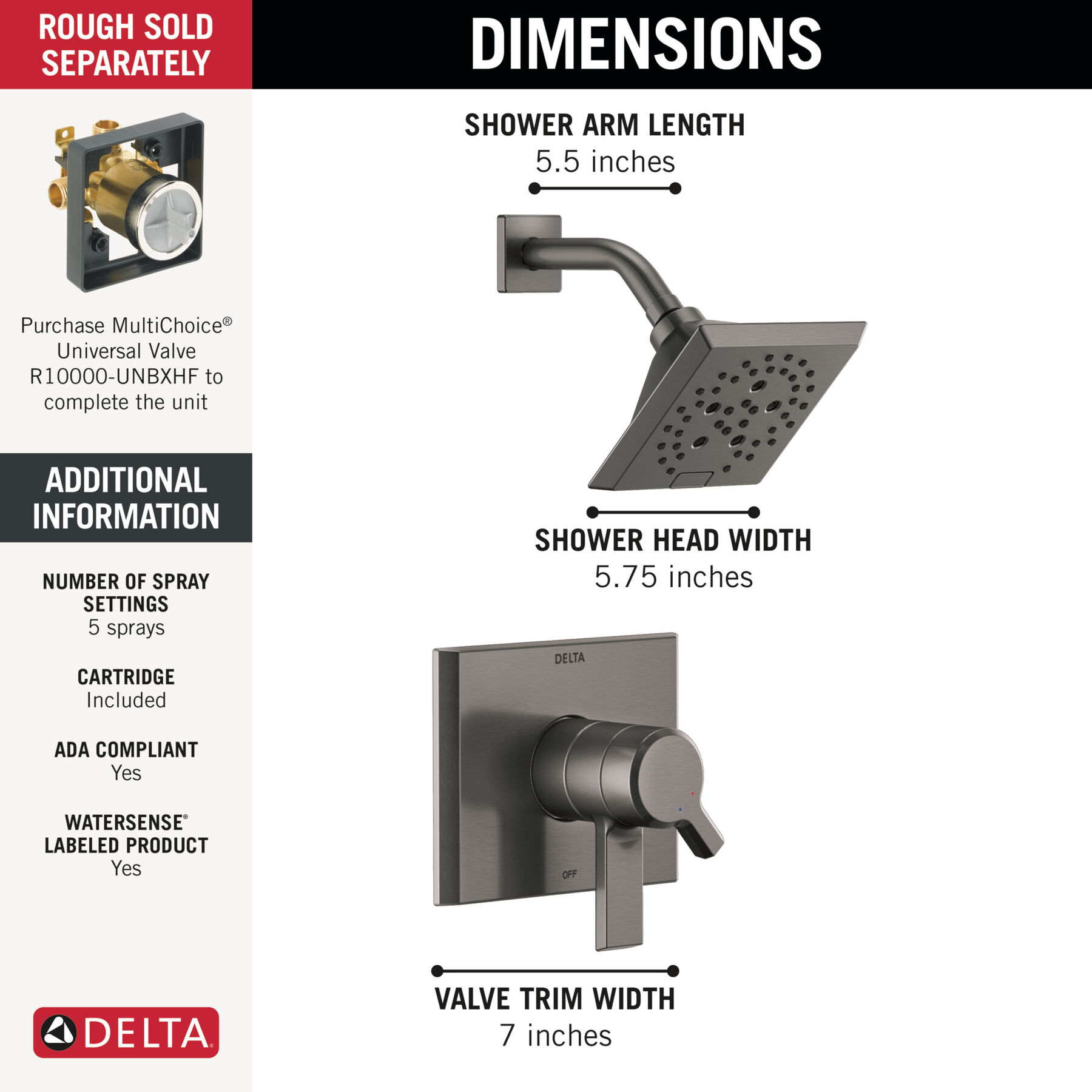 Monitor&reg; 17 Series H<sub>2</sub>Okinetic&reg; Shower Trim