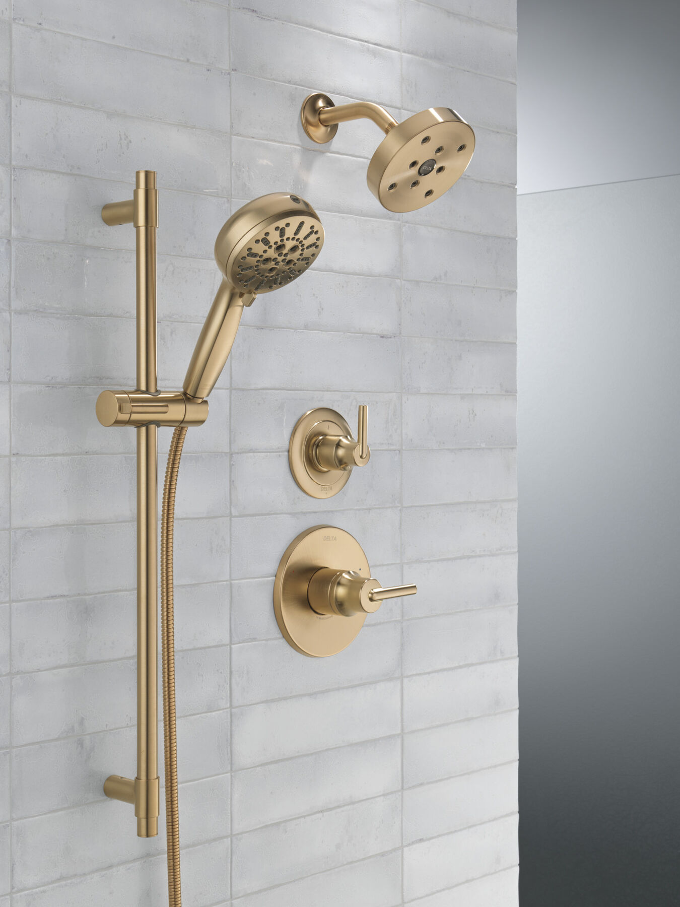 7-Setting Slide Bar Hand Shower with Cleaning Spray