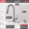 Single Handle Pull-Down Kitchen Faucet with Soap Dispenser and ShieldSpray