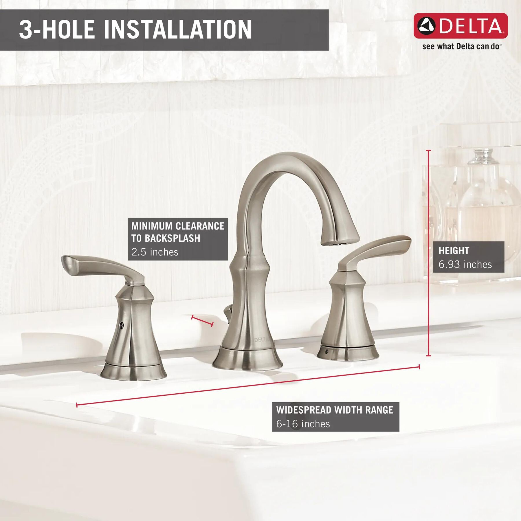 Two Handle Widespread Bathroom Faucet