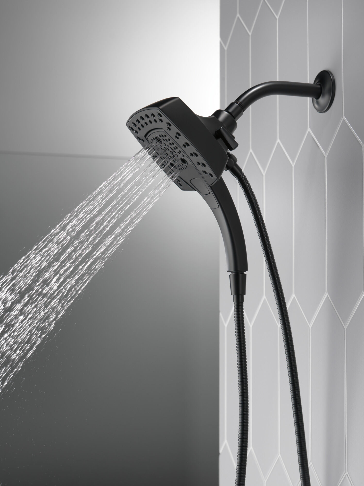 H2Okinetic® In2ition® 5-Setting Two-in-One Shower in Matte Black