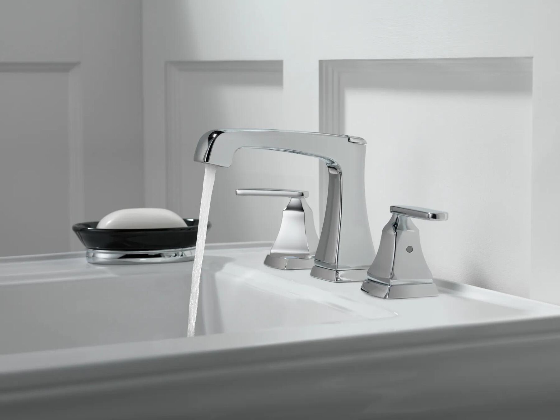 Two Handle Widespread Bathroom Faucet with EZ Anchor&reg; (Recertified)