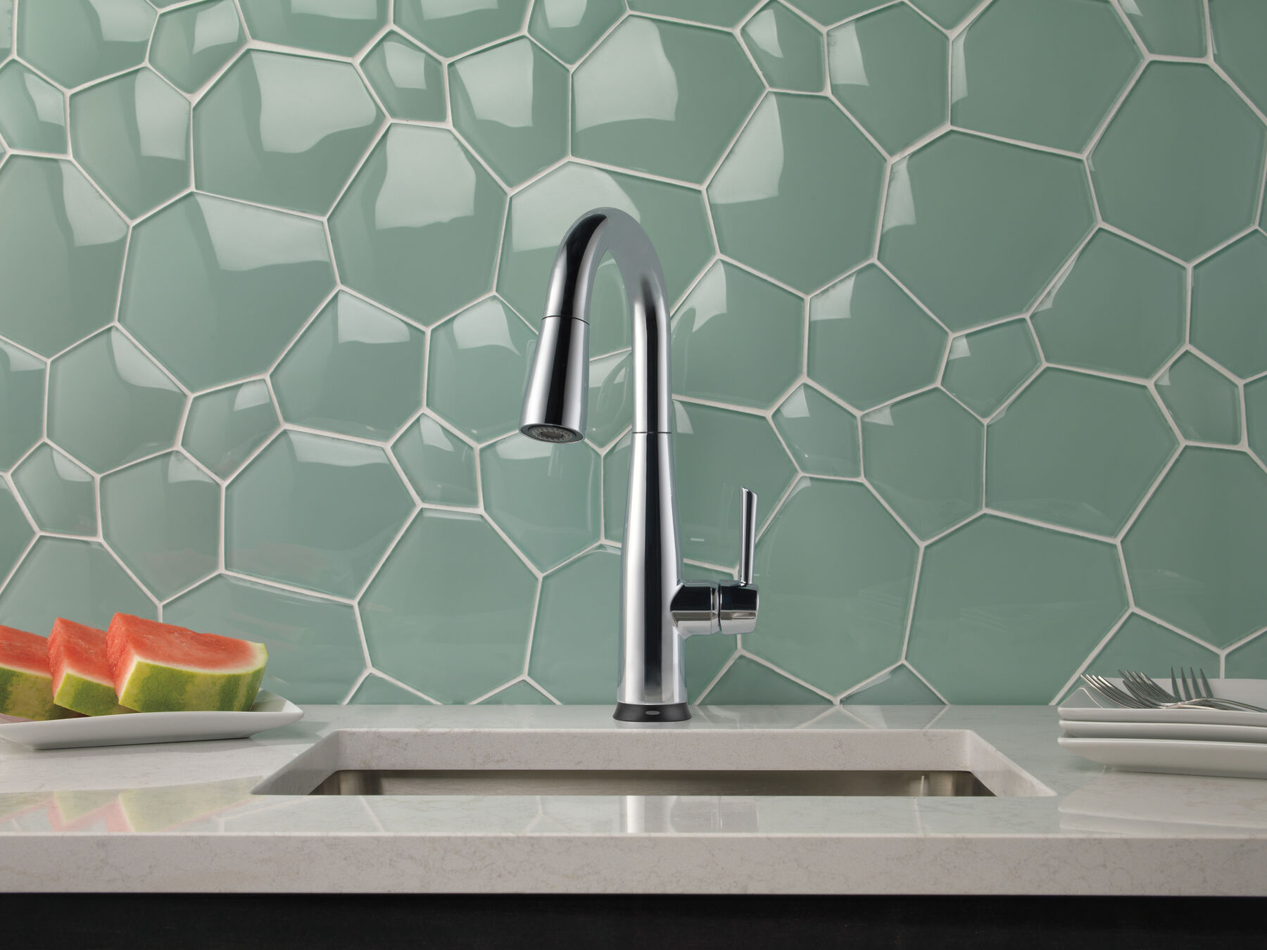 Single Handle Pull-Down Bar / Prep Faucet with Touch<sub>2</sub>O&reg; Technology