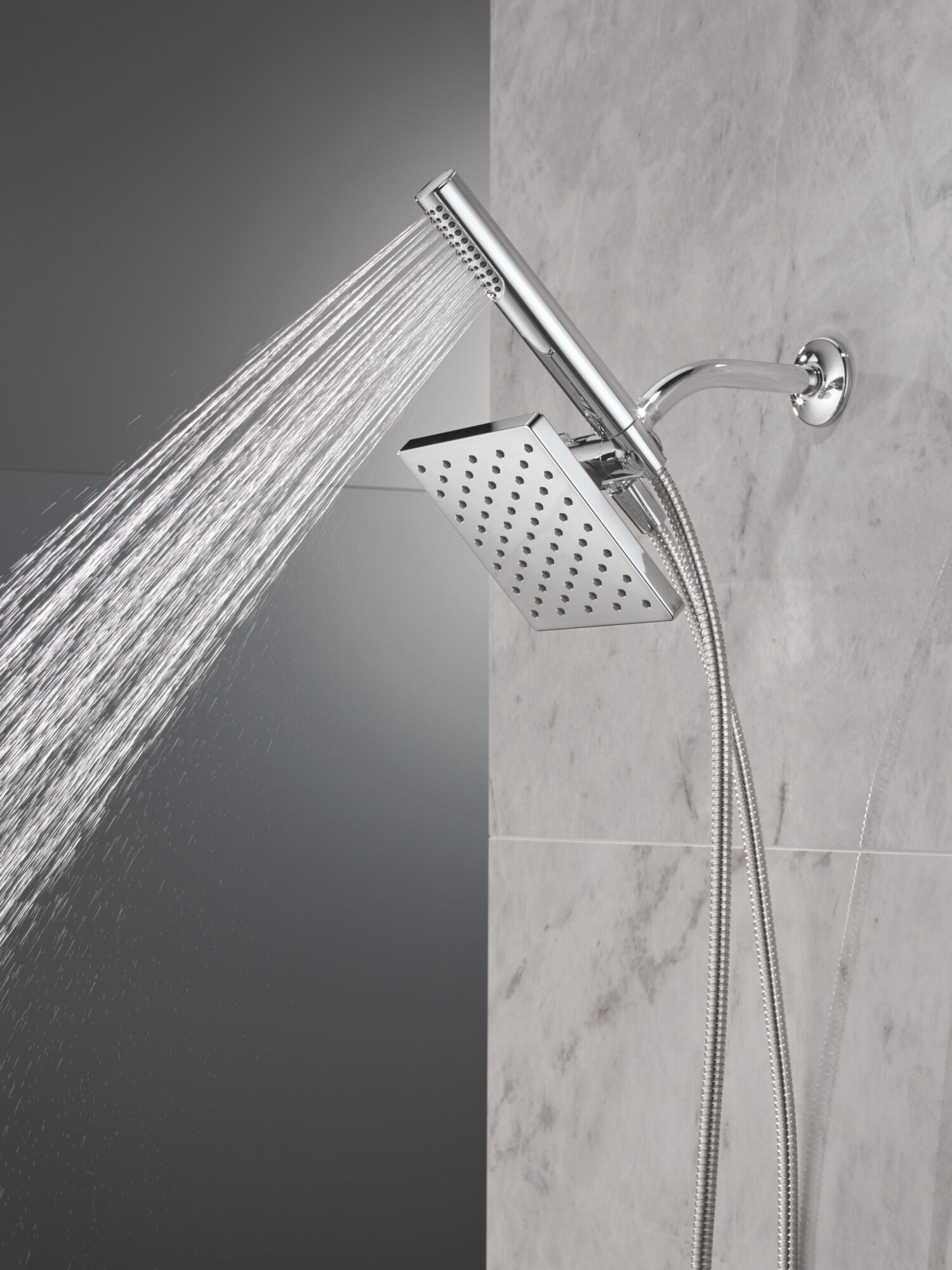 Single Setting Two-in-One Combination Shower in Chrome 75757D