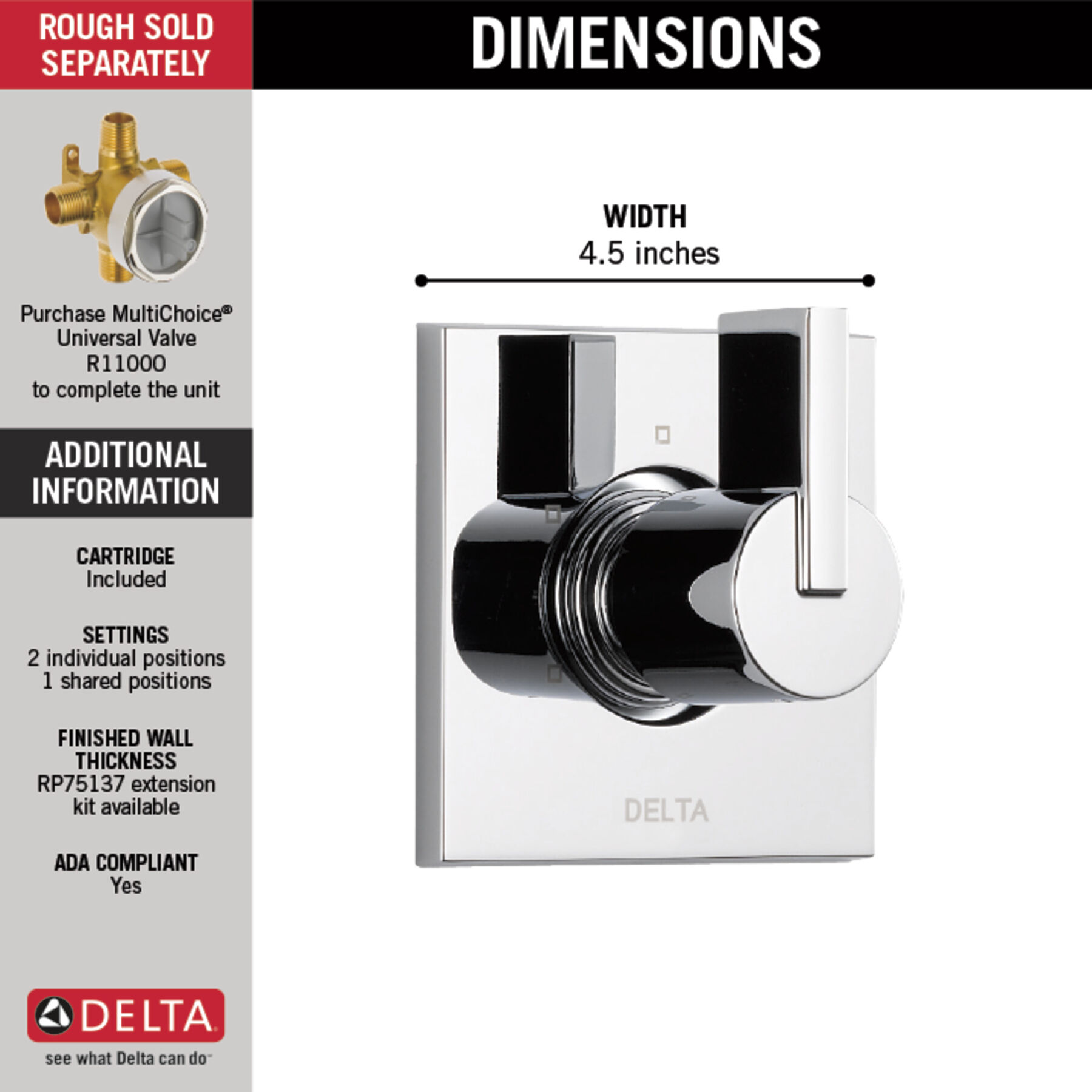 Diverter Trim 3-Setting (Recertified)