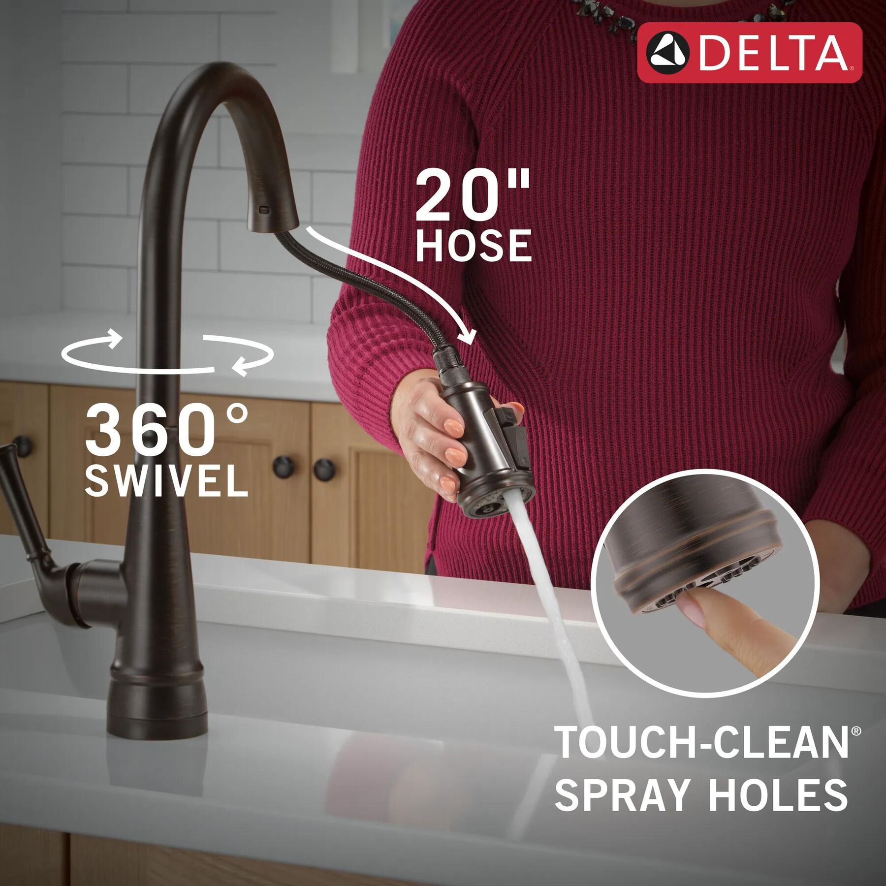 Single Handle Pull-Down Kitchen Faucet with Touch<sub>2</sub>O&reg; and ShieldSpray&reg; Technologies