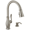 Single Handle Pull-Down Kitchen Faucet with Soap Dispenser and ShieldSpray (Recertified)