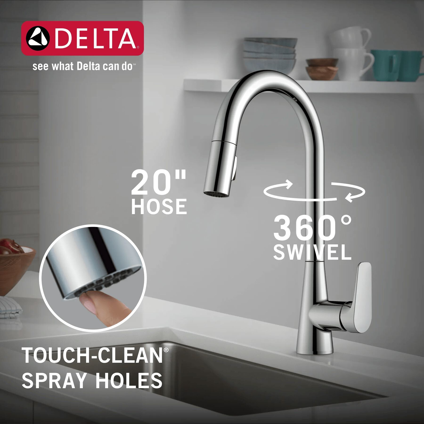 Single Handle Pull-Down Kitchen Faucet
