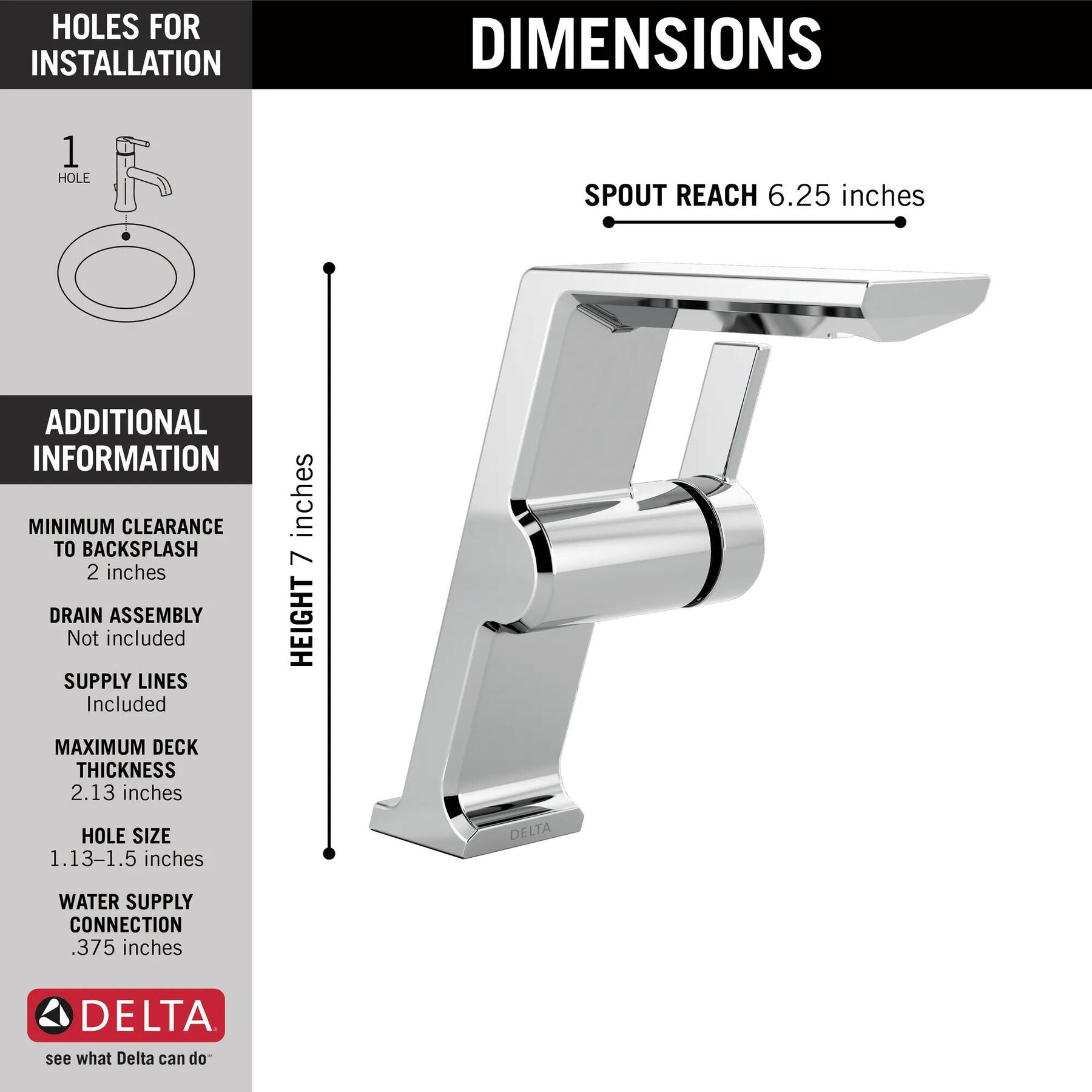 Single Handle Mid-Height Vessel Bathroom Faucet