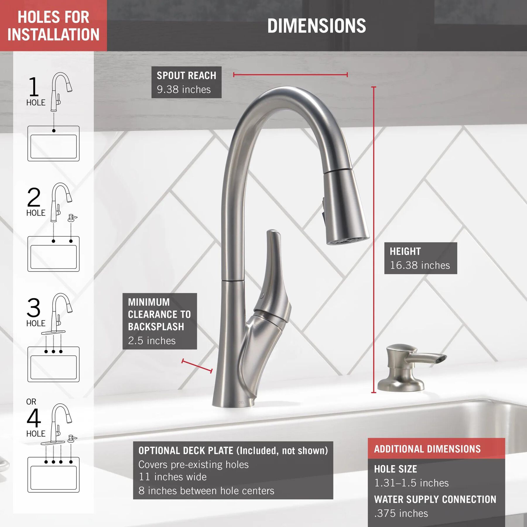 Single Handle Pull-Down Kitchen Faucet