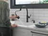 Single Handle Pull-Down Kitchen Faucet with Soap Dispenser and ShieldSpray Technology